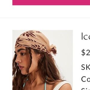 Free People Tan and Brown Scarf